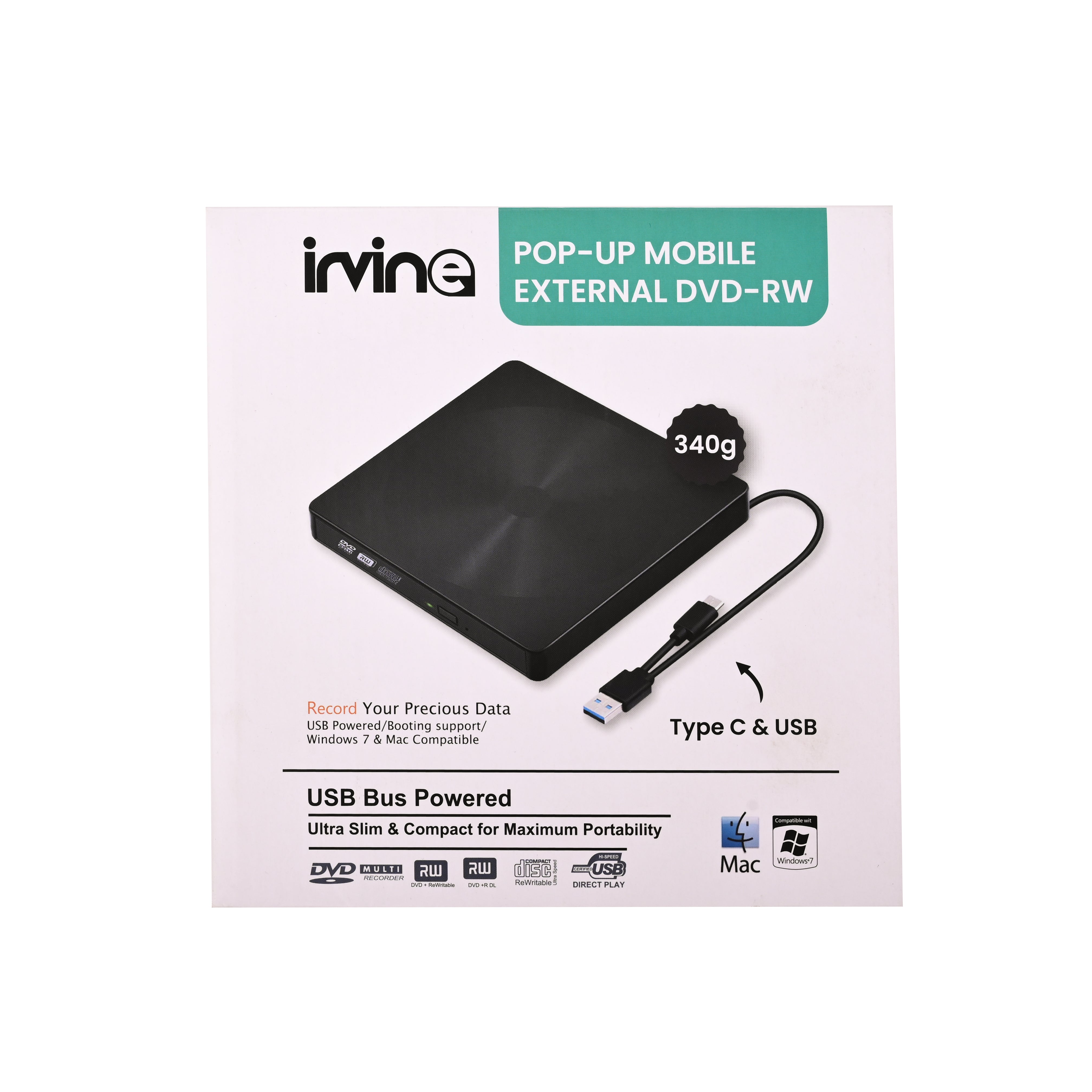 POP-UP Mobile External DVD-RW